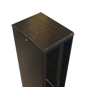 Шкаф напольный 19-дюймовый, 32U, 1610x600х800 мм (ВхШхГ), передняя и задняя распашные перфорированные двери (75%), цвет черный (RAL 9004) (разобранный)