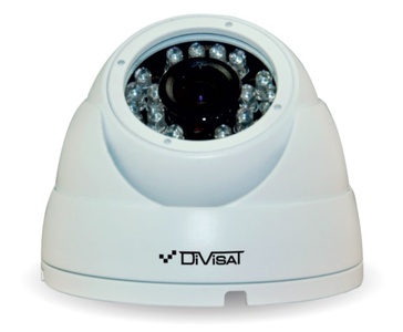 Купольная IP-видеокамера Divisat: - Объектив - 2.8 мм. - Разрешение - 5 Mpix; - Поддержка POE питания