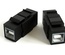 Hyperline KJ1-USB-B2-BK Проходной соединитель формата Keystone Jack USB 2.0 (Type B), ROHS, черный