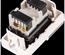 Вставка Mosaic 22.5x45, RJ-45 UTP, кат.5e, со шторкой и увеличенным окном маркировки, цвет: белый