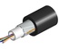 Комбинированный оптический кабель Arid Core® Drop Cable, волокон: 18, Тип волокна: 12 - ОМ3 LazrSPEED® 300, 6 - G.652.D and G.657.A1, TeraSPEED®, конструкция: общая трубка 4 мм c гелем с усилением пластинами из фибергласа, изоляция: LSZH UV stabilized, EuroClass: Dca, диаметр: 8,3 мм, -20 - +70 град., цвет: чёрный