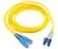 Коммутационный шнур SC/UPC-LC/UPC-дуплексный, SM, оболочка: LSZH, цвет: жёлтый, длина м: 2