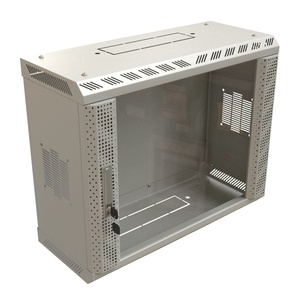 Hyperline TWS-0925-GP-RAL7035 Шкаф настенный 19-дюймовый (19"), 9U, 480х600х250, со стеклянной дверью, несъемные боковые панели, цвет серый (RAL 7035) (собранный)