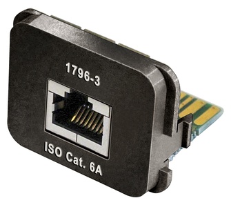 Адаптерная вставка AMP CO™ Plus Cat.6a RJ45 10 GigAEit Ethernet, цвет: чёрный (RAL 9005)