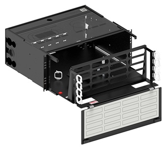 Коммутационная панель серии EPX выдвижная закрытая, до 16 модулей G2, до 192 LC Duplex, высота: 4RU