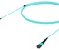Претерминированный кабель MPOptimate® ULL OM4 MPO12(m)/MPO12(m), UltraLowLoss, изоляция: LSZH B2ca, Полярность: метод А, t=-10-+60 град., цвет: бирюзовый, Длина м.: 7
