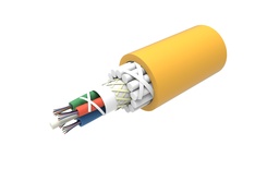 Универсальный оптический кабель, кол-во волокон: 48, Тип волокна: OS2 в буфере 250 микрон, Конструкция: волокна в трубке с гелем, бронирование GRP, Изоляция: ULSZH, Диаметр: 15 мм, -25-+70 град., цвет: жёлтый, 2 км