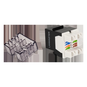 Модуль Keystone, RJ45, неэкранированный, кат.5E, со встроенной шторкой, 180 градусов, цвет: белый