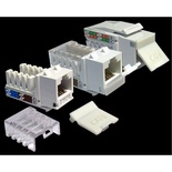 Модуль Keystone, RJ45, неэкранированный, кат.6, со встроенной шторкой, 90 градусов, цвет: белый