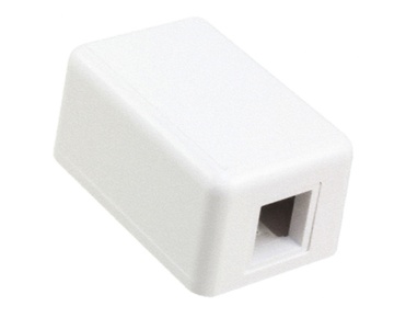Розеточная коробка Modular Jack Boxes для любых SL гнёзд 1-портовая, цвет: альп.бeлый
