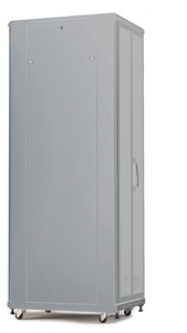 Hyperline TTR-3266-DD-RAL7035 Шкаф напольный 19-дюймовый, 32U, 1610x600х600 мм (ВхШхГ), передняя и задняя распашные перфорированные двери (75%), ручка с замком, цвет серый (RAL 7035) (разобранный)