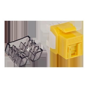 Модуль Keystone, RJ45, неэкранированный, кат.5E, со встроенной шторкой, 180 градусов, цвет: белый