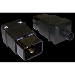 Вилка IEC 60320 C20, 16A, 250V, прямая, разборная, черная