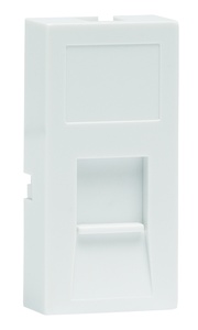 Лицевая панель LF82-262 22,61х45,21 для 1 гнёзда M-серии, со шторкой, цвет: белый