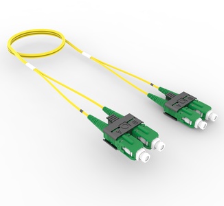 Коммутационный шнур SC-APC/SC-APC дуплексный ReadyPATCH®, волокно: OS2 G.652.D and G.657.A1 TeraSPEED®, оболочка: LSZH, диаметр: 1.6, цвет: жёлтый, цвет разъёма: зелёный, длина м: 1-99
