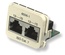Двойная адаптерная вставка AMP CO™ Plus Cat.7 для двухпарных приложений (ATM), Тип вставки: 2xRJ45 Cat.7, Цвет: миндальный (RAL 9013)