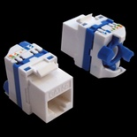 Модуль Keystone ToolLess, RJ45, неэкранированный, кат.5E, без шторки, 180 градусов, цвет: белый