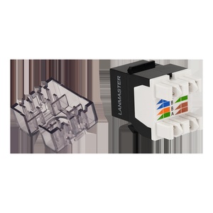 Модуль Keystone, RJ45, неэкранированный, кат.6, без шторки, 180 градусов, оранжевый