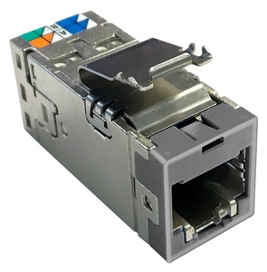 Экранированное гнездо RJ45 AMPTWIST SLX, Cat.6A, цвет: серый, уп.: 24