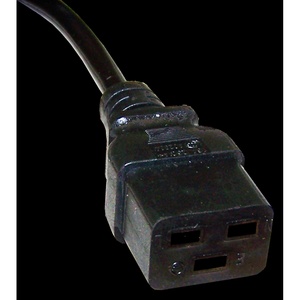 Шнур питания C19-Schuko угловая, 3х1.5, 220В, 16А, черный, 1 метр