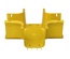 X-отвод вставка FiberGuide® 102х102, для лотка типоразмером 100х100, цвет: жёлтый