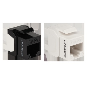 Модуль Keystone, RJ45, неэкранированный, кат.6A, без шторки, 180 градусов, черный