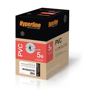 Hyperline UUTP4-C5E-S24-IN-PVC-GN-100 (100 м) Кабель витая пара, неэкранированная U/UTP, Cat.5e, 4 пары (24 AWG), одножильный (solid), PVC, -20°C – +75°C, зеленый - гарантия: 15 лет компонентная, 25 лет системная