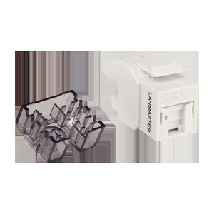 Модуль Keystone, RJ45, неэкранированный, кат.5E, со встроенной шторкой, 180 градусов, черный