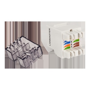 Модуль Keystone, RJ45, неэкранированный, кат.5E, со встроенной шторкой, 180 градусов, оранжевый