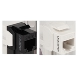 Модуль Keystone, RJ45, неэкранированный, кат.6A, без шторки, 180 градусов, черный