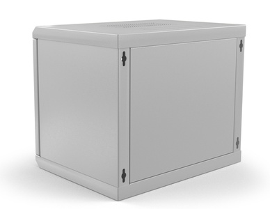 Hyperline TWL-0966-SR-RAL7035 Шкаф настенный 19-дюймовый (19"), 9U, 500x600х600мм, металлическая дверь, несъемные стенки, 1 пара профилей, цвет серый (RAL 7035) (собранный)