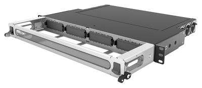 Коммутационная панель Systimax High Density 1RU для установки до 4 модулей G2, с фронтальным кабельным органайзером, до 48 LC Duplex или до 32 MPO
