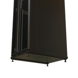 Шкаф напольный 19-дюймовый, 37U, 1833x600х1200 мм (ВхШхГ), передняя и задняя распашные перфорированные двери (75%), цвет черный (RAL 9004) (разобранный)