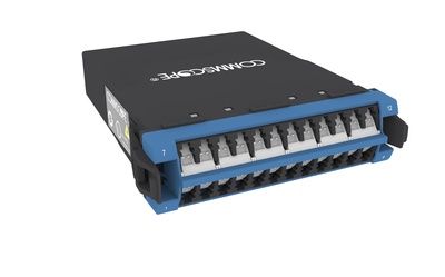 Модуль G2 OS2 TeraSPEED® 12xLC Duplex - 2xMPO12(m) Method A Pair Flipped, шторки: есть, цвет: синий