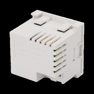Модуль USB-зарядки, 1 порт USB-C + 1 порт USB-A, 4.2A/5V, 45x45, цвет: белый