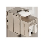 Модуль Keystone ToolLess, RJ45, экранированный, кат.6A, со встроенной шторкой, 180 градусов