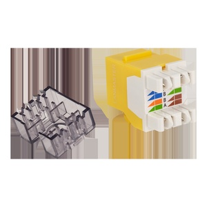 Модуль Keystone, RJ45, неэкранированный, кат.5E, со встроенной шторкой, 180 градусов, цвет: белый
