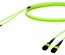 Претерминированный кабель 24 волокна LazrSPEED® WideBand OM5 2xMPO12(f)/2xMPO12(f), изоляция: LSZH, EuroClass B2ca, t=-10-+60 град., цвет: lime