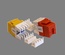 Модуль Keystone, RJ45, неэкранированный, кат.6, со встроенной шторкой, 180 градусов, зеленый