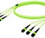 Претерминированный кабель 36 волокон LazrSPEED® WideBand OM5 3xMPO12(f)/3xMPO12(f), изоляция: LSZH, EuroClass B2ca, t=-10-+60 град., цвет: lime
