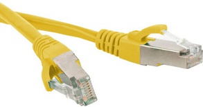 Hyperline PC-LPM-SFTP-RJ45-RJ45-C5e-9M-LSZH-YL Коммутационный шнур SF/UTP, экранированный, Cat.5e (100% Fluke Component Tested), LSZH, 9 м, желтый