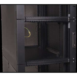 Шкаф LANMASTER DCS 48U 600x1070 мм, 4 секции, двери с перфорацией, с боковыми панелями, черный