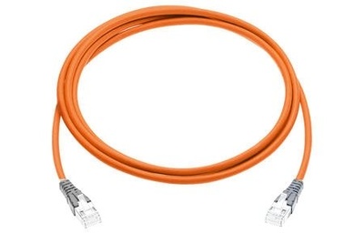 Экранированный коммутационный шнур Cat.6A S/FTP, калибр: AWG30, оболочка: LSZH, цвет: оранжевый, длина м: 2