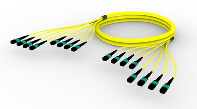 Претерминированный кабель 96 волокон MPOptimate® ULL OS2 G.657.A2 8xMPO12(f)/8xMPO12(f), APC, UltraLowLoss, изоляция: LSZH, Полярность: метод А, t=-10-+60 град., цвет: жёлтый