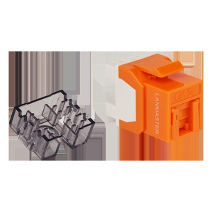 Модуль Keystone, RJ45, неэкранированный, кат.5E, со встроенной шторкой, 180 градусов, черный