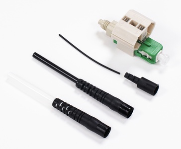 Соединитель TeraSPEED® Fiber Qwik II-SC Connector™ APC SM, для быстрой установки на кабель: 0.25/0.9/2/3 мм, цвет: зелёный