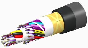 Универсальный оптический кабель, волокон: 6, Тип волокна: G.652.D and G.657.A1, TeraSPEED®, конструкция: волокна в 250mk буфере, в модулях вокруг диэлекетрического силового элемента, изоляция: PVC UV stabilized Riser, диаметр: 11,5 мм, -40 - +70 град., цвет: чёрный