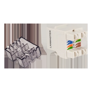 Модуль Keystone, RJ45, неэкранированный, кат.6, без шторки, 180 градусов, оранжевый