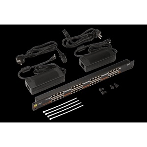 Панель POE 19", 16 портов, с двумя блоками питания 48V, 120W