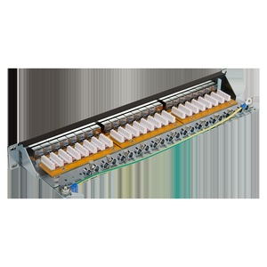 Патч-панель 19", 24 порта RJ45, экранированная, кат.5E, 1U